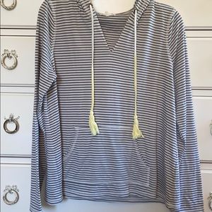 V neck light hoodie
